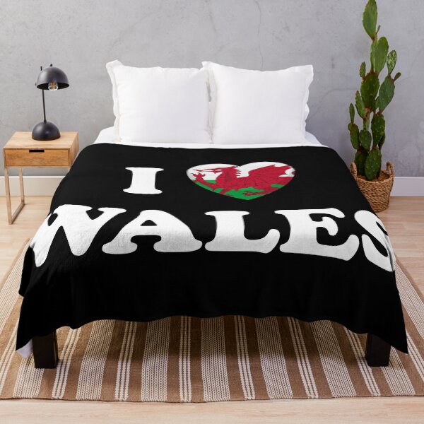 Item preview, I Love Wales / I Heart Wales (White text with flag heart) designed and sold by STUDIO-72.