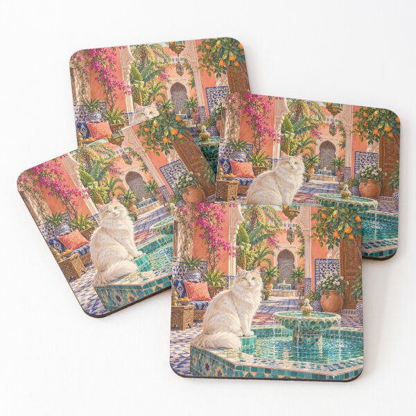 Item preview, Moroccan Courtyard Cat – Colorful Riad Cat  designed and sold by Jaani-T.