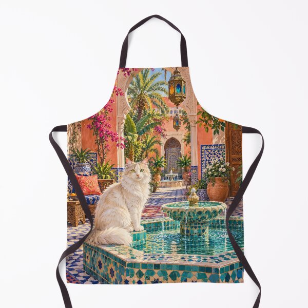 Item preview, Moroccan Courtyard Cat – Colorful Riad Cat  designed and sold by Jaani-T.