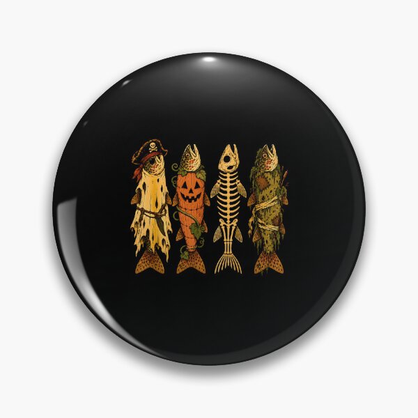 Item preview, Halloween Trout Fish Ghost Pumpkin Skeleton Mummy designed and sold by Byhergawaa.