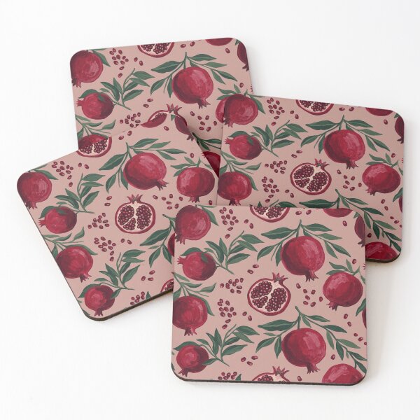 Item preview, Bold Red Pomegranate Fruit Pattern designed and sold by SassyArtistry.