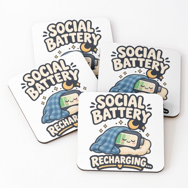 Item preview, Social Battery Recharging – Cozy Introvert Humor designed and sold by Pixel & Ponder.