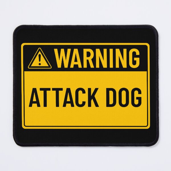 Item preview, Warning: Attack Dog designed and sold by mr-k-store.