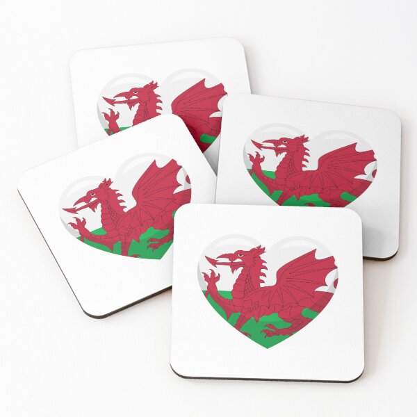 Artikelvorschau, Herz mit der Flagge von Wales / Ich liebe Wales (auf Weiß) entworfen und verkauft von STUDIO-72.