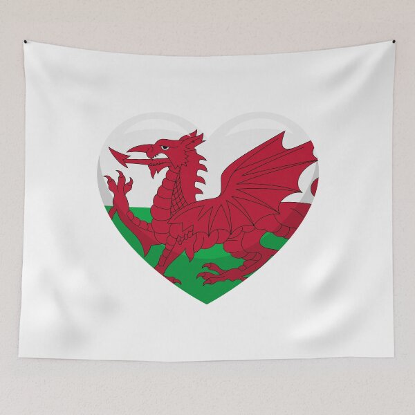 Item preview, Wales Flag Heart / I Love Wales (On White) designed and sold by STUDIO-72.