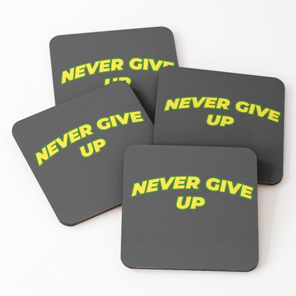 Item preview, Never Give Up - Bold Motivational Gym Typography designed and sold by MA-Apparel.