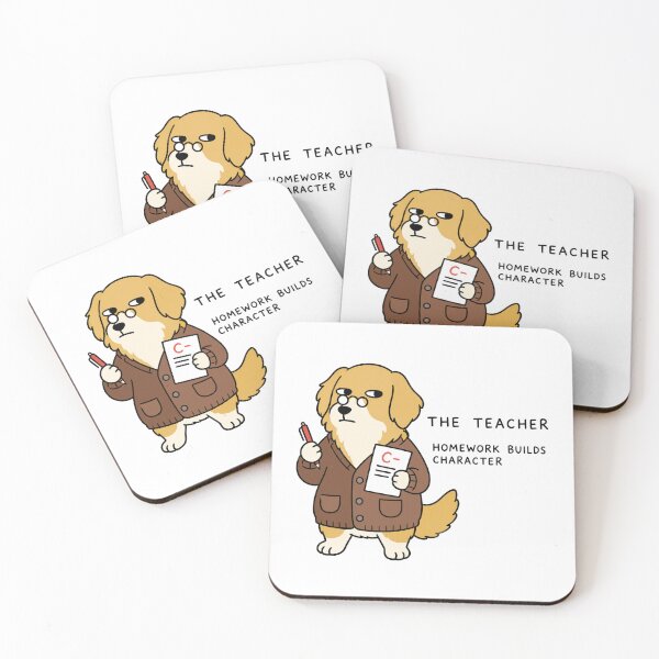Item preview, Golden Retriever Teacher Homework Builds Character Art designed and sold by SayMaria.