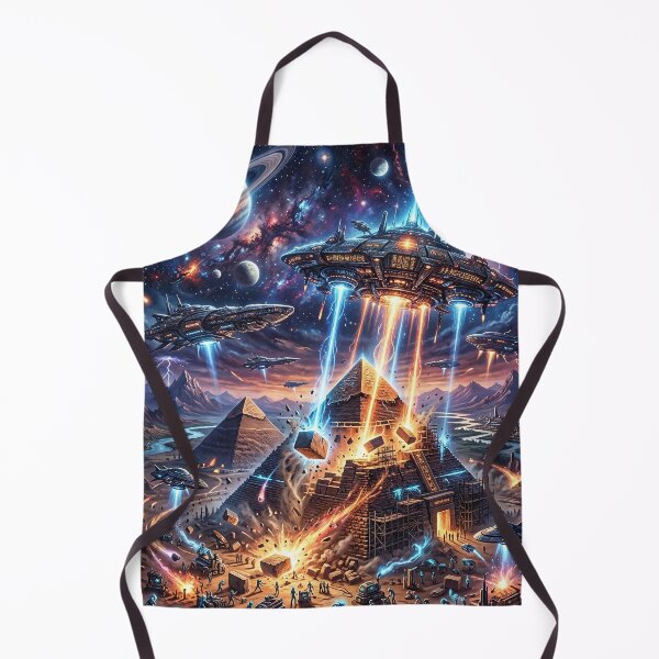Item preview, Ancient Aliens Building the Pyramids - Sci-Fi Art designed and sold by Lucid Dream Pixel.