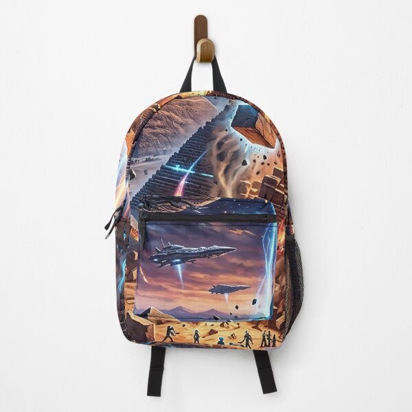 Item preview, Ancient Aliens Building the Pyramids - Sci-Fi Art designed and sold by Lucid Dream Pixel.