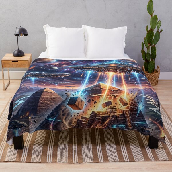 Item preview, Ancient Aliens Building the Pyramids - Sci-Fi Art designed and sold by Lucid Dream Pixel.