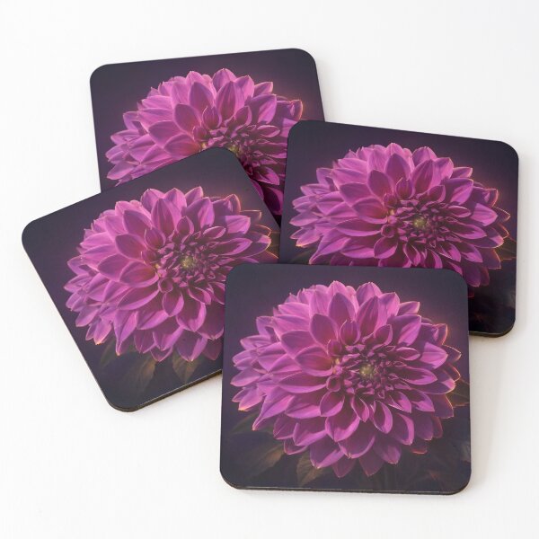 Item preview, Magenta Bloom — Dark Fine Art Dahlia designed and sold by ViolafleurViolett.