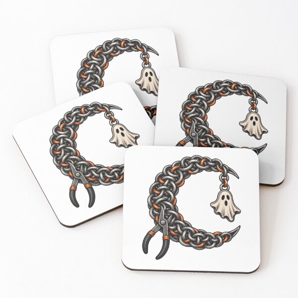 Item preview, Halloween Chainmail Gift – Ghost Crescent Links designed and sold by UrbanCanvvas.