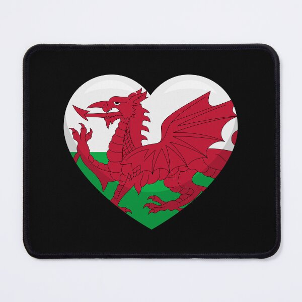 Item preview, Wales Flag Heart / I Love Wales (On Black) designed and sold by STUDIO-72.