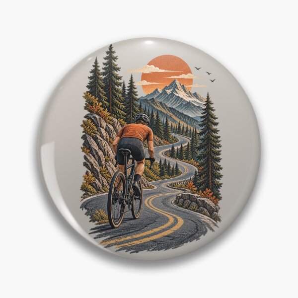 Item preview, Mountain Road Cyclist Vintage Outdoor Adventure designed and sold by BROHLine Studio.