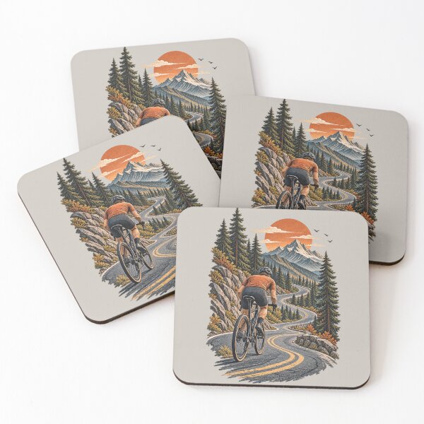 Item preview, Mountain Road Cyclist Vintage Outdoor Adventure designed and sold by BROHLine Studio.