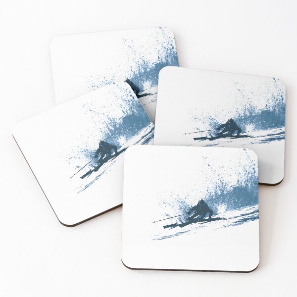 Item preview, Minimalist Freeride Powder Skiing Art designed and sold by Lunat1kk.