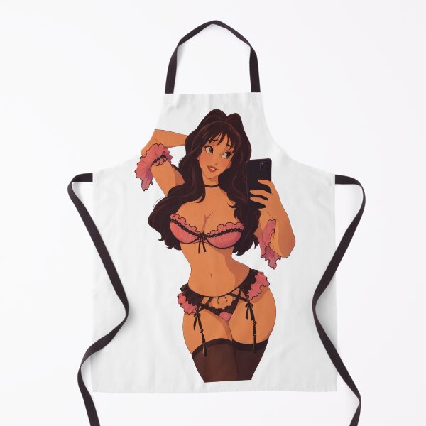 Item preview, Pink Lace Lingerie Mirror Selfie Girl - Retro 90s Cartoon Style designed and sold by  Hollow Moon Studios..