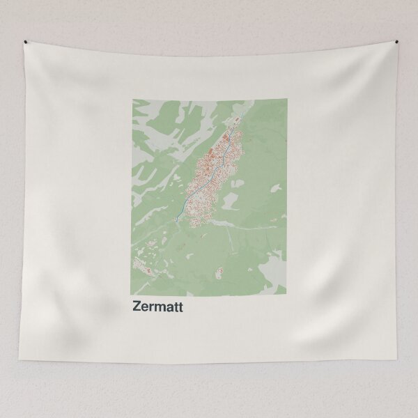Item preview, Zermatt Minimalistic Map Art designed and sold by MapsNerd.
