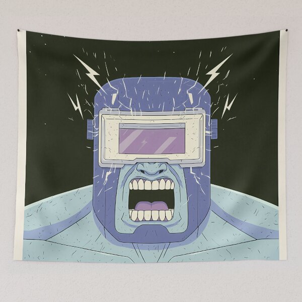 Item preview, Cybernetic Robot Helmet Sci-Fi Art designed and sold by Lunat1kk.