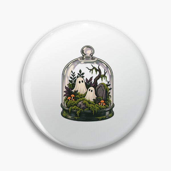 Item preview, Halloween Terrarium Gift – Tiny Ghost Garden designed and sold by UrbanCanvvas.