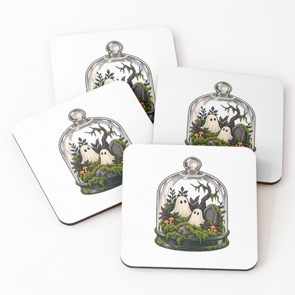 Item preview, Halloween Terrarium Gift – Tiny Ghost Garden designed and sold by UrbanCanvvas.