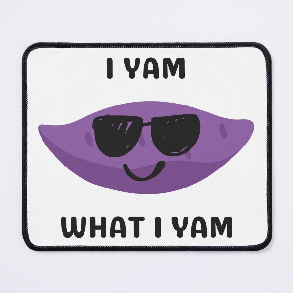 Item preview, I Yam What I Yam Funny Yam Pun Cool Purple Yam with Sunglasses Design designed and sold by HYPNK.