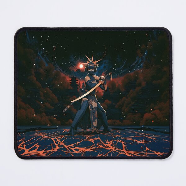 Item preview, Fiery Cyber Samurai Warrior Art designed and sold by Lunat1kk.