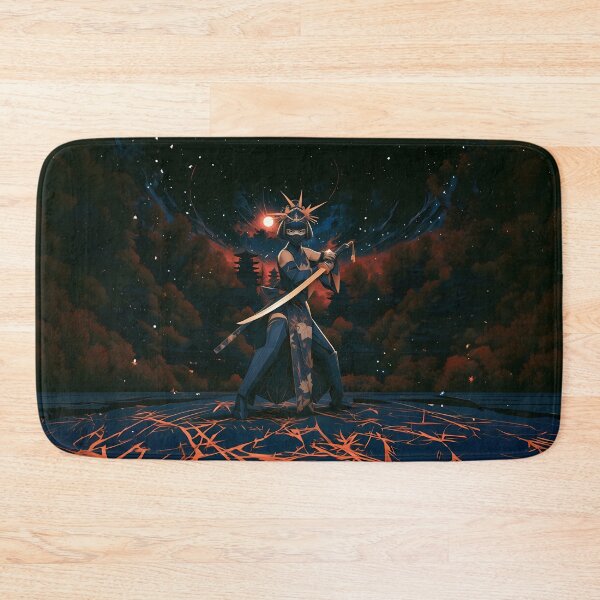Item preview, Fiery Cyber Samurai Warrior Art designed and sold by Lunat1kk.