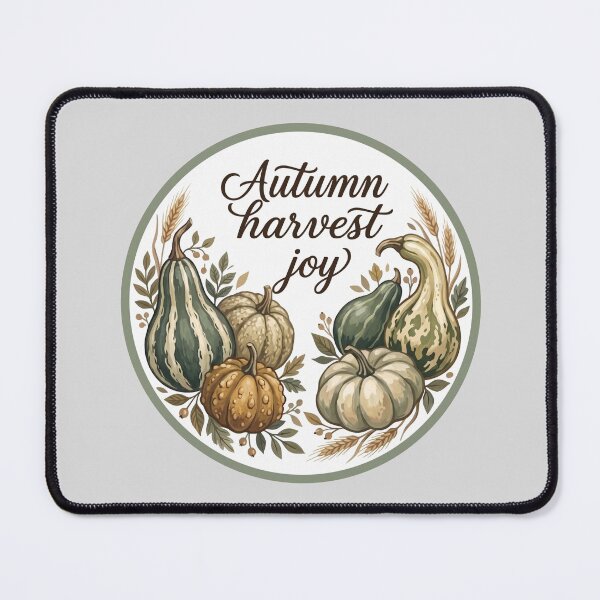 Item preview, Autumn Harvest Joy Gourd Badge Design designed and sold by hattie's.