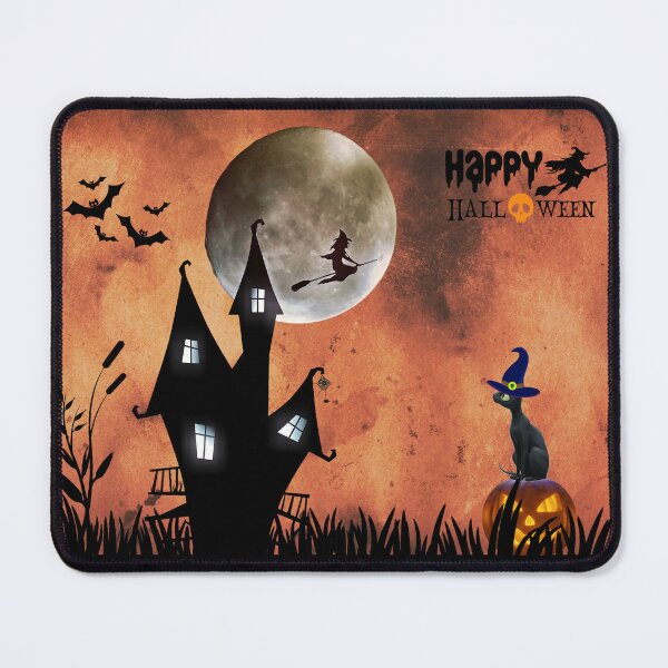 Item preview, Spooky Halloween Haunted House with Black Cat designed and sold by TopShopTito.