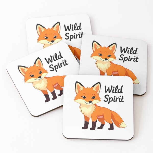 Item preview, An adventurous red fox with the text “Wild Spirit” alongside it designed and sold by Beleza e Estilo.