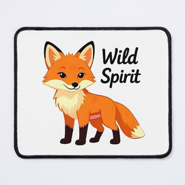 Item preview, An adventurous red fox with the text “Wild Spirit” alongside it designed and sold by Beleza e Estilo.