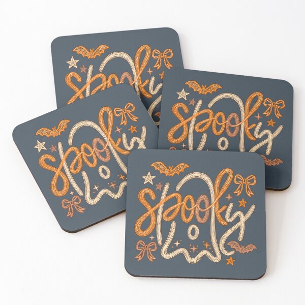 Item preview, Preppy Spooky Ghost Trio | Retro Halloween Doodles designed and sold by AmiGraph.