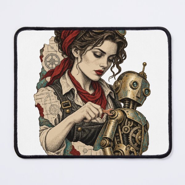Item preview, Retrofuturistic Mechanics Repairing an Automaton designed and sold by TaruHonu.