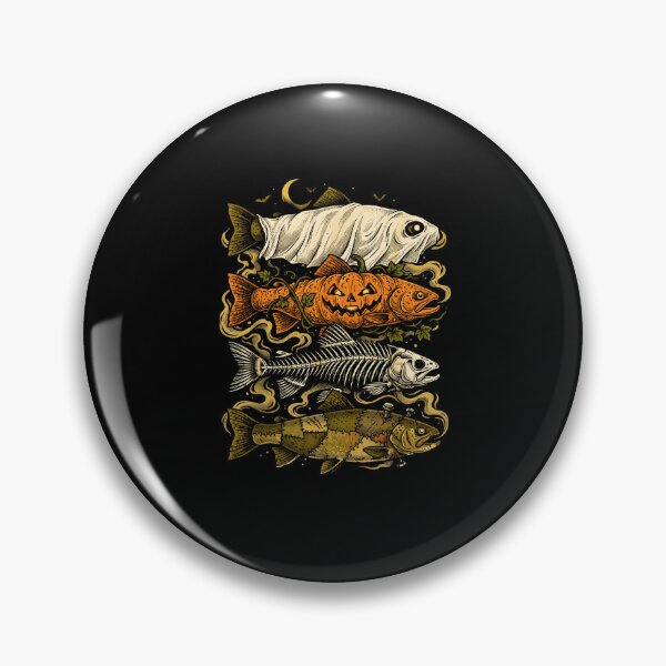 Item preview, Halloween Trout Fish Ghost Pumpkin Skeleton Mummy designed and sold by Byhergawaa.