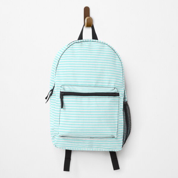 Item preview, Light Cyan Horizontal Candy Stripes - Cute Pastel Aqua Pattern designed and sold by lovelys-store.