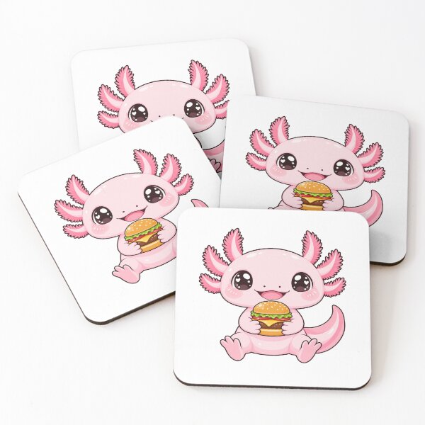 Item preview, Cute Kawaii Aksolotl With Burger designed and sold by Eternalski.