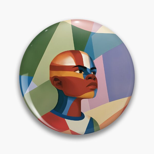 Item preview, Abstract Cubist Futuristic Portrait Art designed and sold by Lunat1kk.
