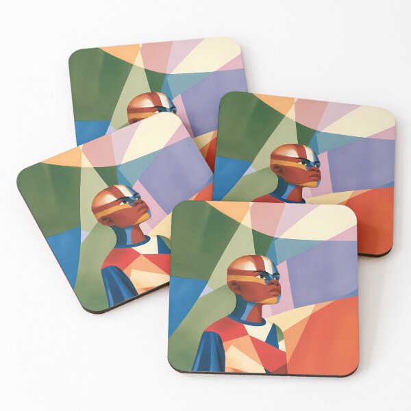 Item preview, Abstract Cubist Futuristic Portrait Art designed and sold by Lunat1kk.