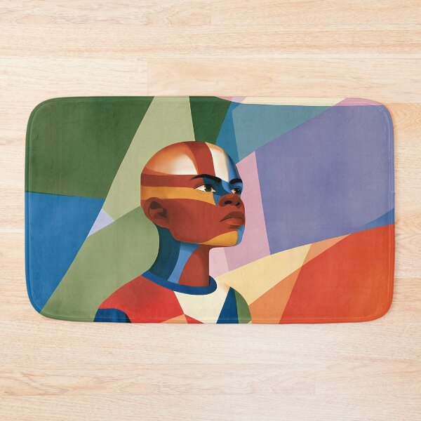 Item preview, Abstract Cubist Futuristic Portrait Art designed and sold by Lunat1kk.