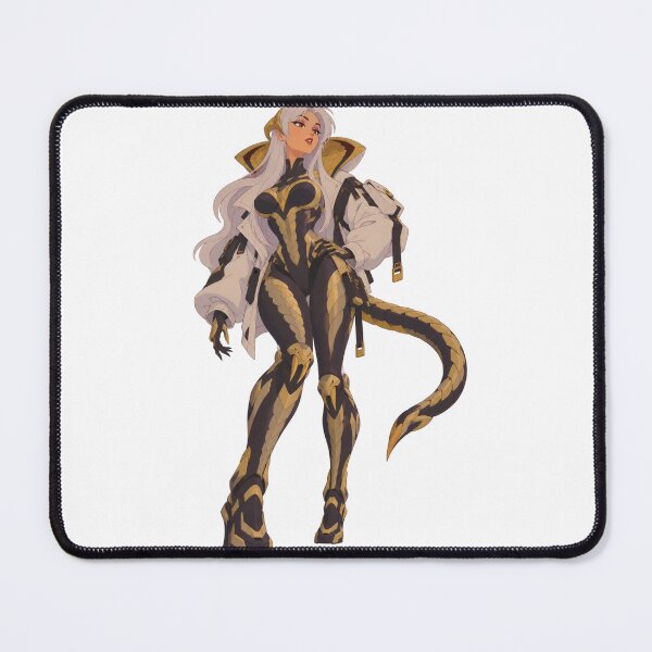 Item preview, Cyber Snake Mecha Warrior White Hair Girl - Retro 90s Cartoon Style designed and sold by Hollow Moon Studios..