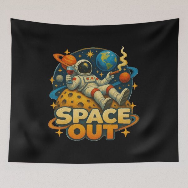 Item preview, Spaced Out Astronaut Moon Space Lover Retro Space Design designed and sold by Genius Geek.