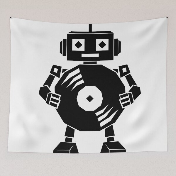 Item preview, Retro Robot Loves Vinyl designed and sold by matybrak.