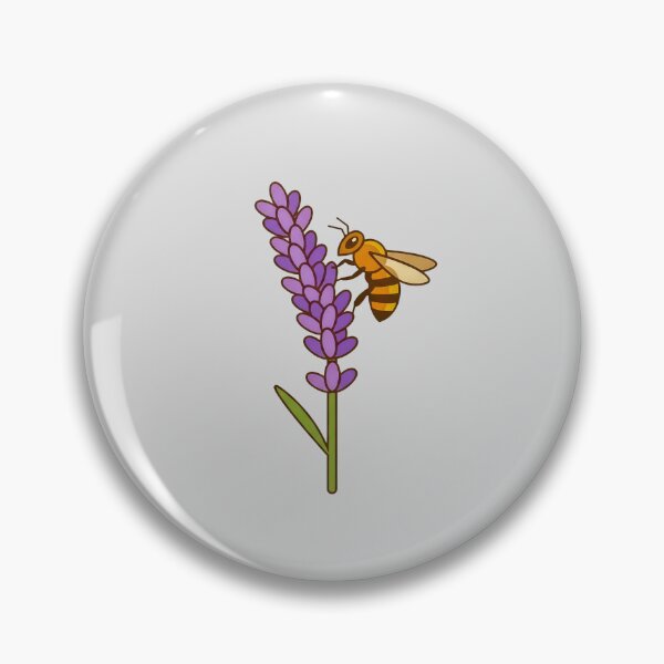 Item preview, Bee on Lavender Flower Illustration designed and sold by hattie's.