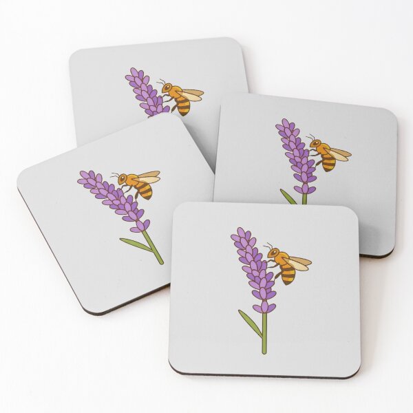 Item preview, Bee on Lavender Flower Illustration designed and sold by hattie's.