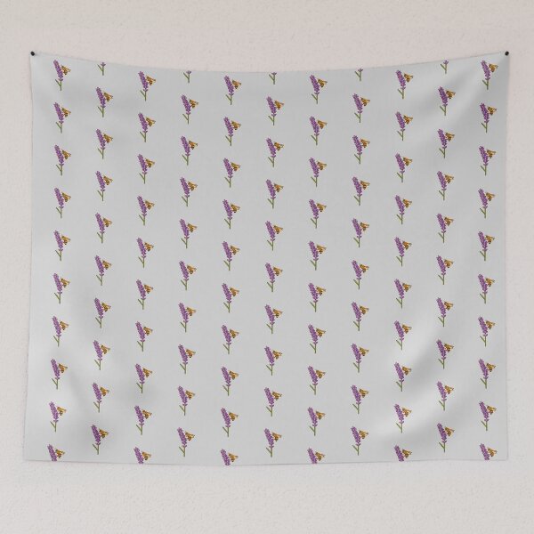 Item preview, Bee on Lavender Flower Illustration designed and sold by hattie's.