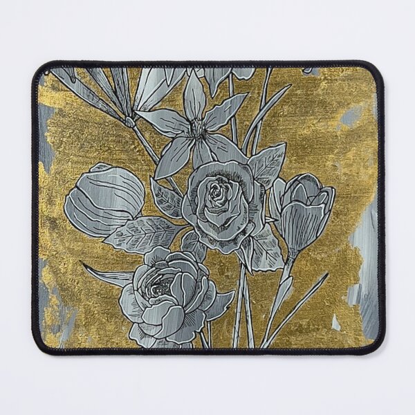 Item preview, Neutral Gold Leaf Flowers designed and sold by EmptyBeanBag.