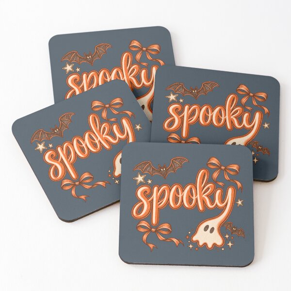 Item preview, Preppy Spooky Ghost Trio & Retro Halloween Doodles designed and sold by AmiGraph.