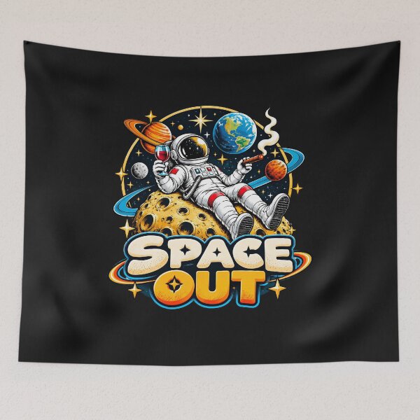 Item preview, Spaced Out Astronaut Moon Space Lover Retro Space Design designed and sold by Genius Geek.