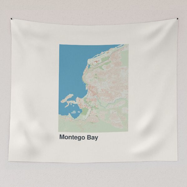 Item preview, Montego Bay Minimalistic Map Art designed and sold by MapsNerd.